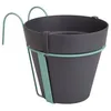 Image de Elho Pot De Fleur Balconniere Rond Loft Urban - Ã 27 X H 20 Cm - Gris Chaud