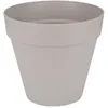 Image de Elho Pot De Fleurs Rond Avec Roues Loft Urban - Ã 50 Cm - Gris Chaud