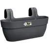 Image de BalconniÃ¨re En Plastique Elho Vibia Campana Easy Hanger Large Anthracite - 46 X 24 X 26,5 Cm