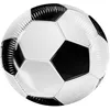 Image de 10 ASSIETTES CARTON FOOTBALL VINTAGE 23CM BLANC