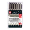 Image de 6+1 gratuit marqueurs calibrés Pigma Micron - Noir