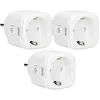 Image de Prise intelligente Wi-Fi avec moniteur de consommation d?Ã©nergie, 16A, 3680W, pack de 3 Alecto SMART-PLUG20 TRIPLE Blanc