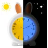 Image de RÃ©veil enfants pÃ©dagogique et veilleuse BC100BUNNY Blanc