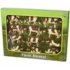 Image de Kids Globe - 571968 - Set De 12 Vaches Assises Et Debout - Ãchelle 1/32 - Rousse/Blanc