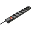 Image de Trust Multiprise 6 Prises, 180cm, Parafoudre avec Interrupteur, Type F, Rallonge Ãlectrique - Noir