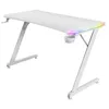 Image de Trust Gaming GXT 709W Luminus Bureau Gamer RGB 120 x 60 Bureau Gaming avec Ãclairage LED Support de Casque et Porte-gobelet - Blanc
