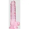 Image de Gode avec Testicules Crystal Clear 17,8 cm