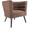 Image de Fauteuil de salon design velours Explicit - Marron