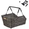 Image de Panier vélo Basil Cento Rattan Look Plaque Mik 2.0 Osier Marron 22 L