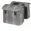 Image de Sacoche Arriere Velo Double Basil Elegance 49l Taupe Fixation Scratchs Sur Porte Bagage (49x48x10,5 Cm) Compatible Mik