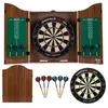 Image de Armoire de jeu de flÃ©chettes complet en bois marron