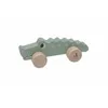 Image de Jouet en bois Ã  roulettes crocodile
