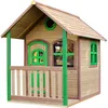 Image de Cabane En Bois Fsc  Maison De Jeux Pour L'extÃ©rieur / Jardin En Marron & Vert  Maisonnette / Cabane De Jeu Avec Des FenÃªtres & VÃ©randa - Axi Alex