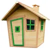 Image de Cabane En Bois Fsc  Maison De Jeux Pour L'extÃ©rieur / Jardin En Marron & Vert  Maisonnette / Cabane De Jeu Avec Des FenÃªtres - Axi Alice