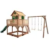 Image de Cabane Enfant Liam 3 Avec Deux BalanÃ§oires