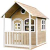 Image de Cabane En Bois Fsc  Maison De Jeux Pour L'extÃ©rieur / Jardin En Marron & Blanc  Maisonnette / Cabane De Jeu Avec Des FenÃªtres & VÃ©randa - Axi Alex