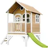 Image de Axi Cabane Enfant Tom Brun Blanc Avec Toboggan Citron Vert