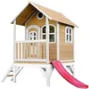 Image de Axi Cabane Enfant Tom Brun Blanc Avec Toboggan Rouge