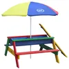 Image de Table Sable Et Eau / Table Pique Nique Multicouleur  Table D'eau Avec Couvercle, BoÃ®tes De Rangement & Parasol  Table De Jeu Enfant Ã Eau Pour Le Jardin - Axi Nick