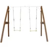 Image de Axi Portique BalanÃ§oire En Bois Double Marron/Blanc