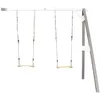 Image de Axi Portique Mural En Bois Gris Blanc 2 BalanÃ§oires 160x244x207cm
