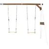 Image de Axi Portique Mural En Bois Blanc Marron 2 AgrÃ¨s 160x244x207cm