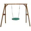 Image de Axi Portique En Bois Marron Avec BalanÃ§oire - SiÃ¨ge Nid Rond