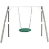 Image de Axi Portique En Bois Gris Blanc Avec Balancoire Siege Nid Rond