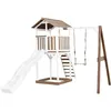 Image de Axi Beach Tower With Single Swing Brown/White - Toboggan Blanc