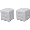 Image de vidaXL Tabourets cube Blanc