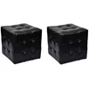 Image de vidaXL Tabourets cube Noir