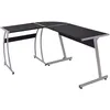 Image de Bureau De Coin En Forme De L Noir