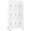 Image de Armoire Ã  casiers avec 9 compartiments Acier 90 x 45 x 180 cm Gris