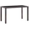 Image de Vidaxl Salon De Jardin Encastrable Et Coussins 5 Pcs Rotin Marron