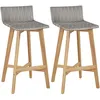 Image de Vidaxl Chaises De Jardin 2 Pcs Avec Coussins RÃ©sine TressÃ©e Beige