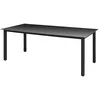 Image de Vidaxl Table De Jardin Noir 190 X 90 X 74 Cm Aluminium Et Verre