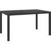 Image de Table De Jardin Structure Aluminium RÃ©sistante Aux IntempÃ©ries Avec Wpc Noir 150x90x74 Cm