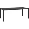 Image de Table De Jardin Structure Aluminium RÃ©sistante Aux IntempÃ©ries Avec Wpc Noir 185x90x74 Cm