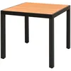 Image de Vidaxl Table De Jardin Marron 80 X 80 X 74 Cm Aluminium Et Wpc