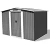 Image de vidaXL Abri de stockage pour jardin MÃ©tal Gris 257 x 205 x 178 cm