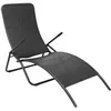 Image de Vidaxl Chaise Longue Pliante Rotin SynthÃ©tique Noir