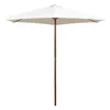 Image de Yueyinnkeji Parasol Avec Poteau En Bois 270 X 270 Cm Blanc CrÃ¨me Type