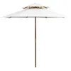 Image de Vidaxl Parasol Ã Deux Ãtages Avec Poteau En Bois Blanc CrÃ¨me