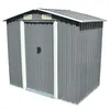 Image de Vidaxl Abri De Stockage Pour Jardin MÃ©tal Gris 204 X 132 X 186 Cm