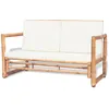 Image de Vidaxl CanapÃ© De Jardin Ã 2 Places Avec Coussins Bambou