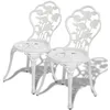 Image de Chaises De Bistro 2 Pcs Aluminium CoulÃ© Blanc