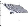 Image de Auvent RÃ©tractable Manuel 250 Cm Rayures Bleues Et Blanches