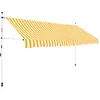 Image de Vidaxl Auvent RÃ©tractable Manuel 400 Cm Rayures Oranges Et Blanches