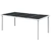 Image de Vidaxl Table De Jardin 190x90x74 Cm Noir Acier