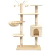 Image de Arbre Ã Chat Avec Griffoirs En Sisal 125 Cm Beige